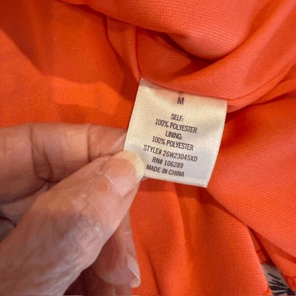 Mi Ami Coral Floral Sundress Chiffon Sheer Overlay Lined Strappy Size Medium - Picture 7 of 11